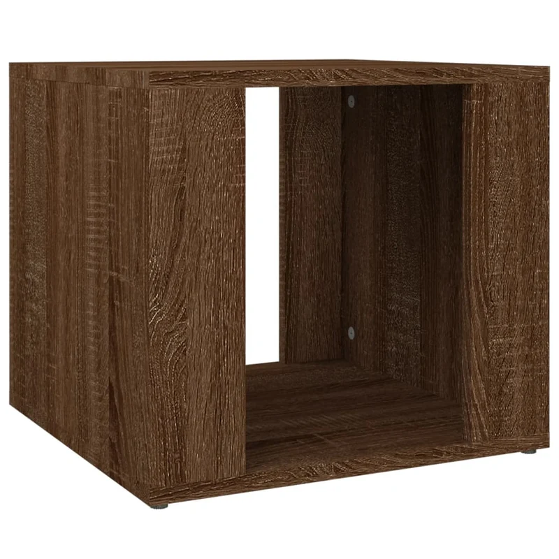 Table de chevet avec compartiment ouvert 41 x 40 x 36 cm bois d'ingénierie marron DEC033771