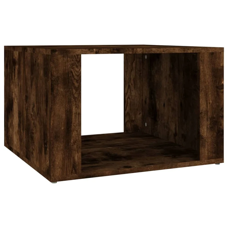 Table de chevet avec compartiment de rangement 57 x 55 x 36 cm bois d'ingénierie marron DEC033668