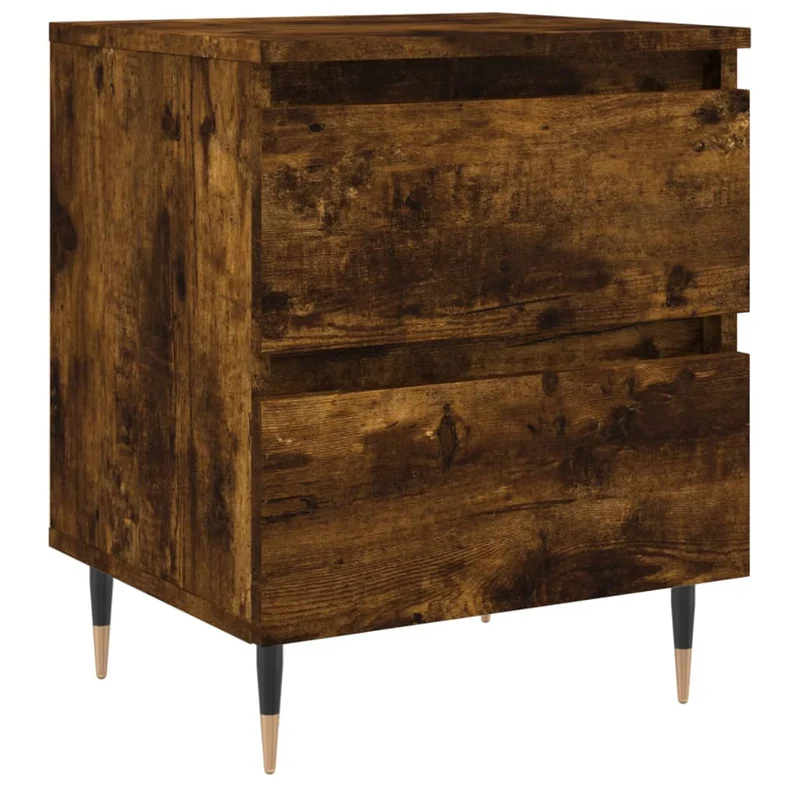 Table de chevet avec tiroirs 40 x 35 x 50 cm bois d’ingénierie marron DEC033589