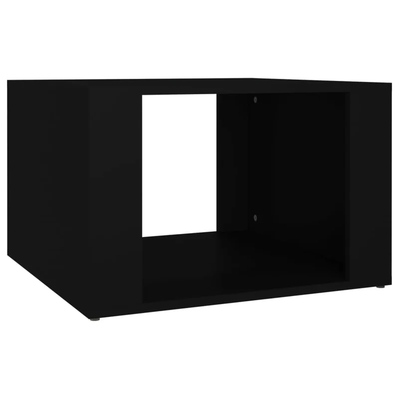Table de chevet avec compartiment 57 x 55 x 36 cm bois d’ingénierie noir DEC034518