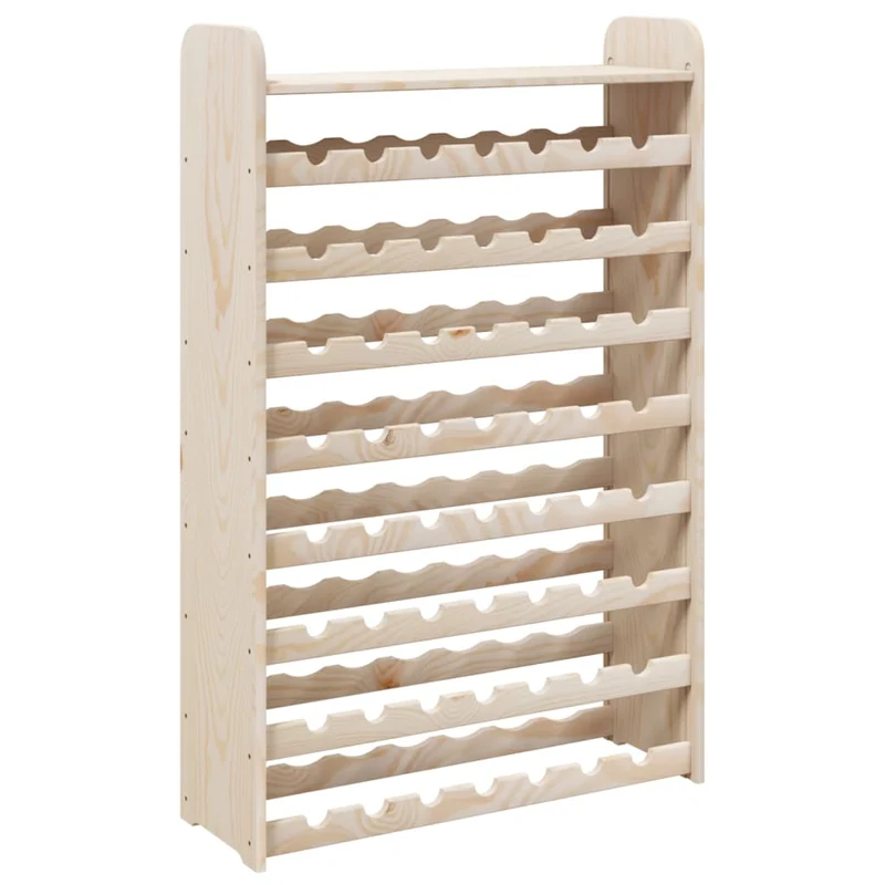 Casier range bouteilles étagère de rangement jusqu'à 56 bouteilles de vin en bois de pin DEC024365
