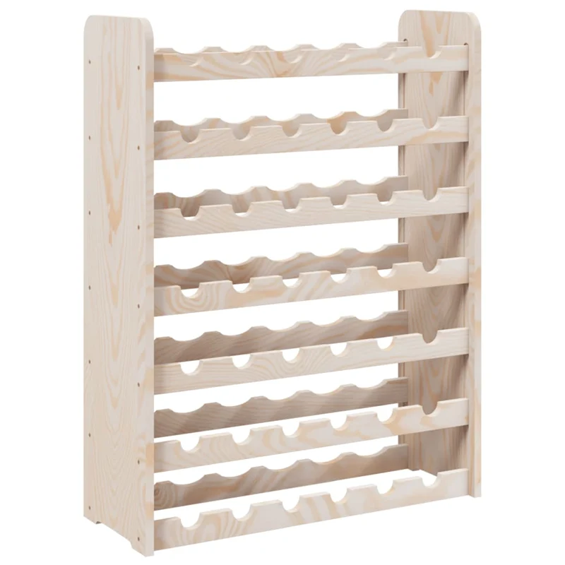 Casier range bouteilles étagère de rangement jusqu'à 42 bouteilles de vin 67,5 x 25 x 87 cm bois de pin DEC024360