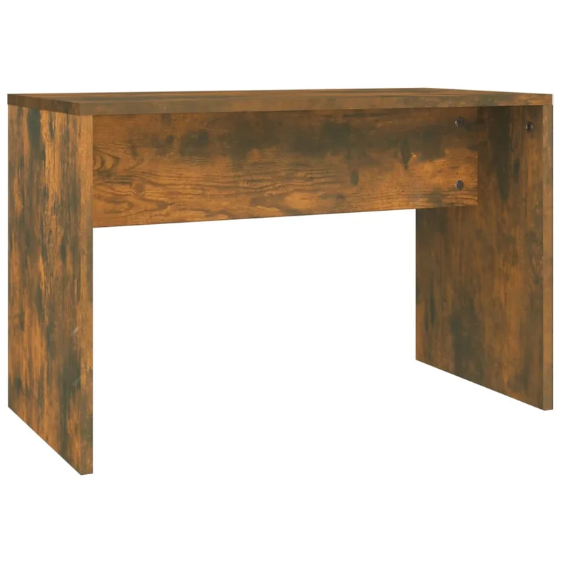 Tabouret de coiffeuse couleur chêne fumé 70 x 35 x 45 cm bois d'ingénierie brun DEC024976