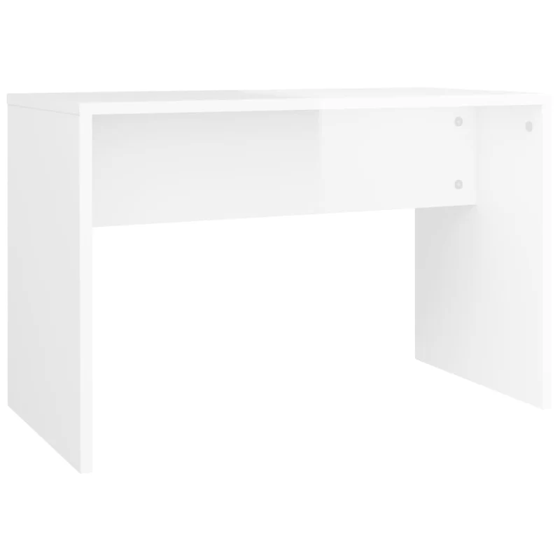 Tabouret de coiffeuse blanc brillant 70 x 35 x 45cm bois d'ingénierie blanc DEC024975