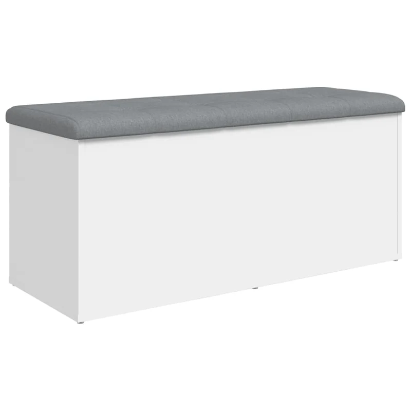 Banc banquette de rangement blanc 102 x 42 x 45 cm bois d'ingénierie blanc DEC024707