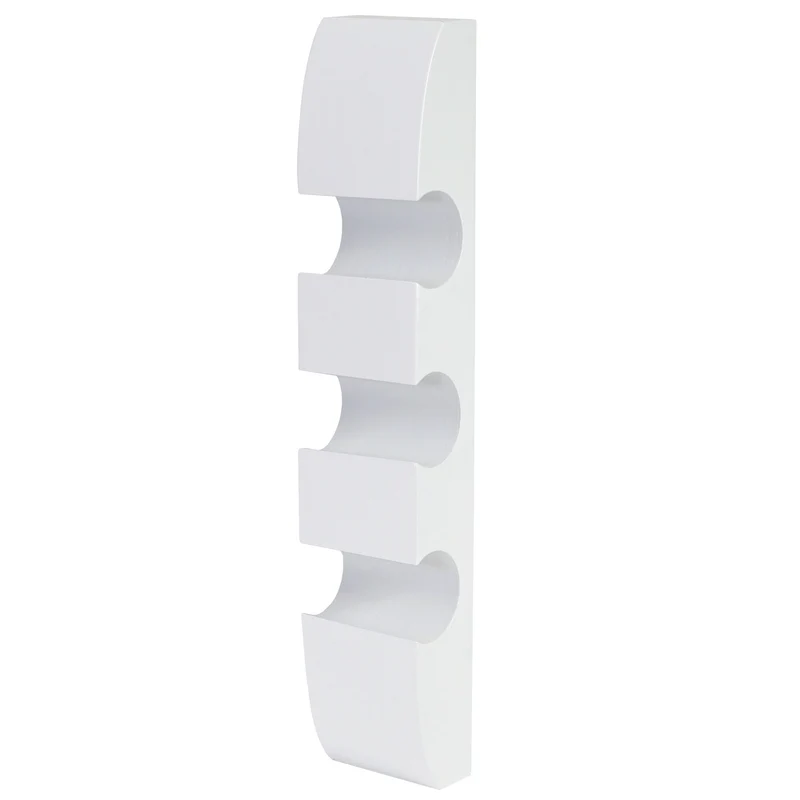 Casier à bouteilles support mural porte-bouteilles pour 3 bouteilles 54x13x9cm en bois blanc 04_0002520