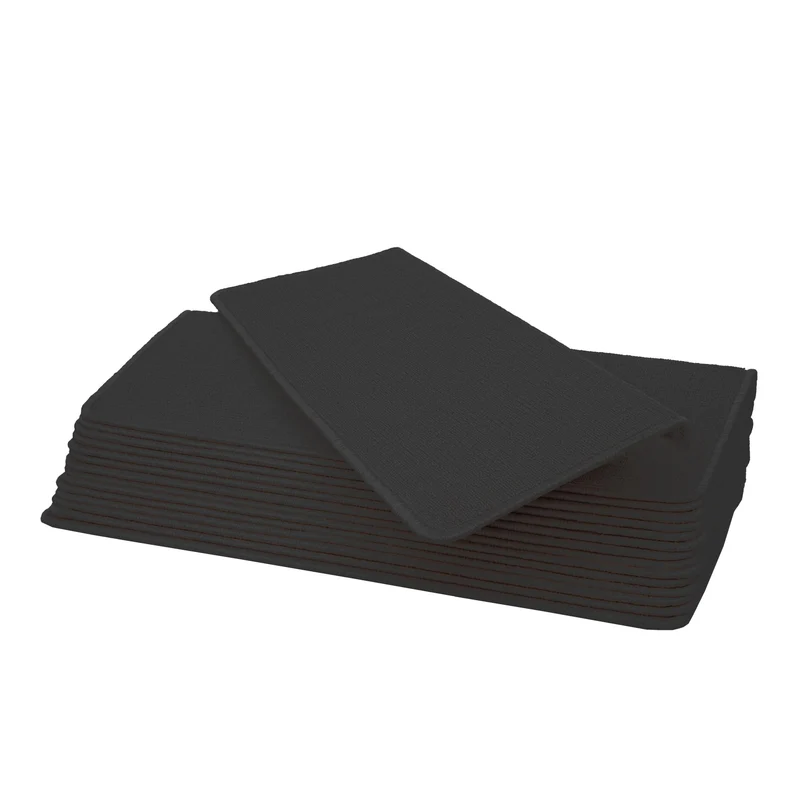 Lot de 15 tapis d'escalier protection d'escalier antidérapant 65x25cm rectangulaire noir-anthracite 04_0000019