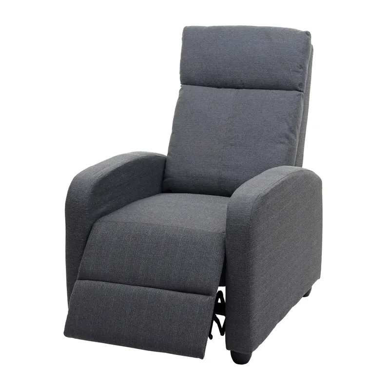 Fauteuil TV relaxation fonction d'inclinaison réglable tissu/textile gris clair 04_0002003