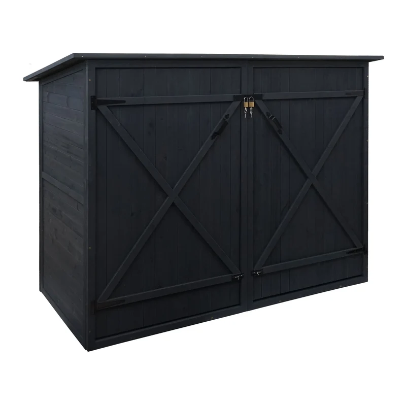 Garage à vélos pour 1 personne coffre abris à vélos verrouillable 152x184x98cm anthracite 04_0003206