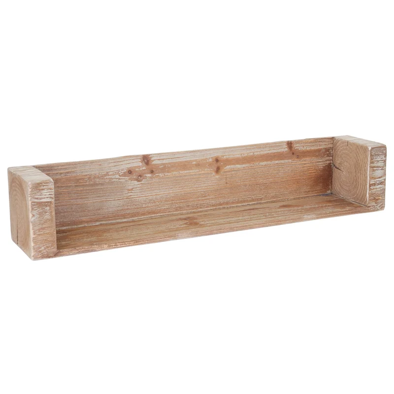 Etagère murale suspendue en bois de sapin longueur 80cm 04_0005170