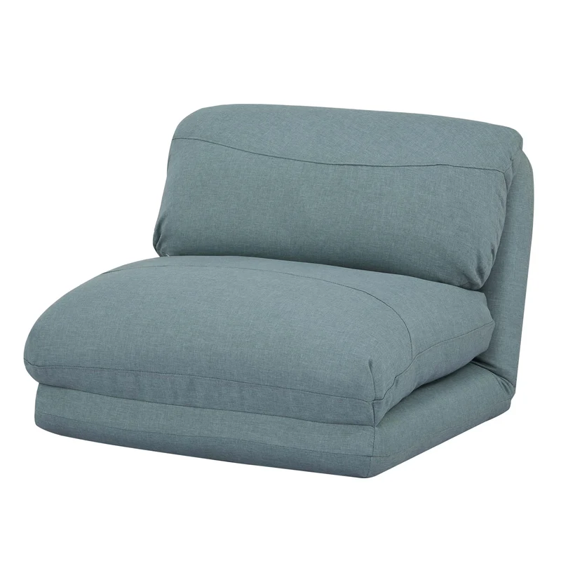 Chaise-lit canapé matelas de relaxation en tissu/textile gris-bleu 04_0003101
