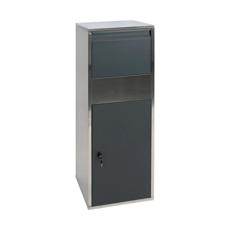Boîte à colis paquet boîte aux lettres en acier inoxydable anthracite 04_0001378