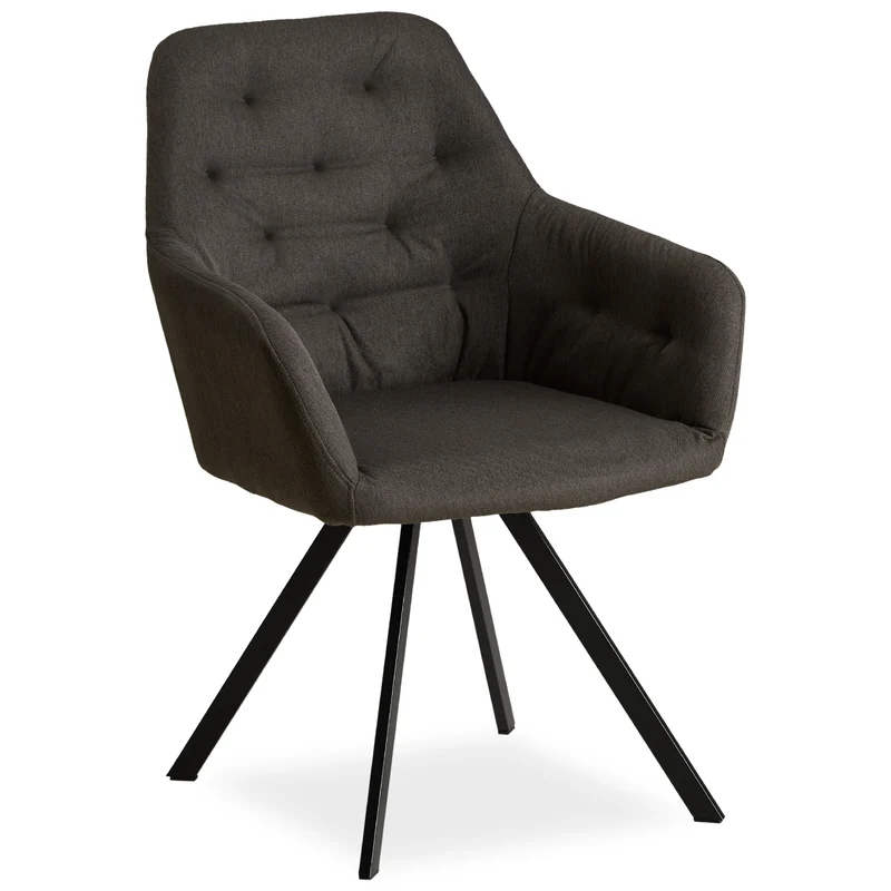 Chaise de salle à manger salon avec revêtement confortable couleur anthracite CDS06007