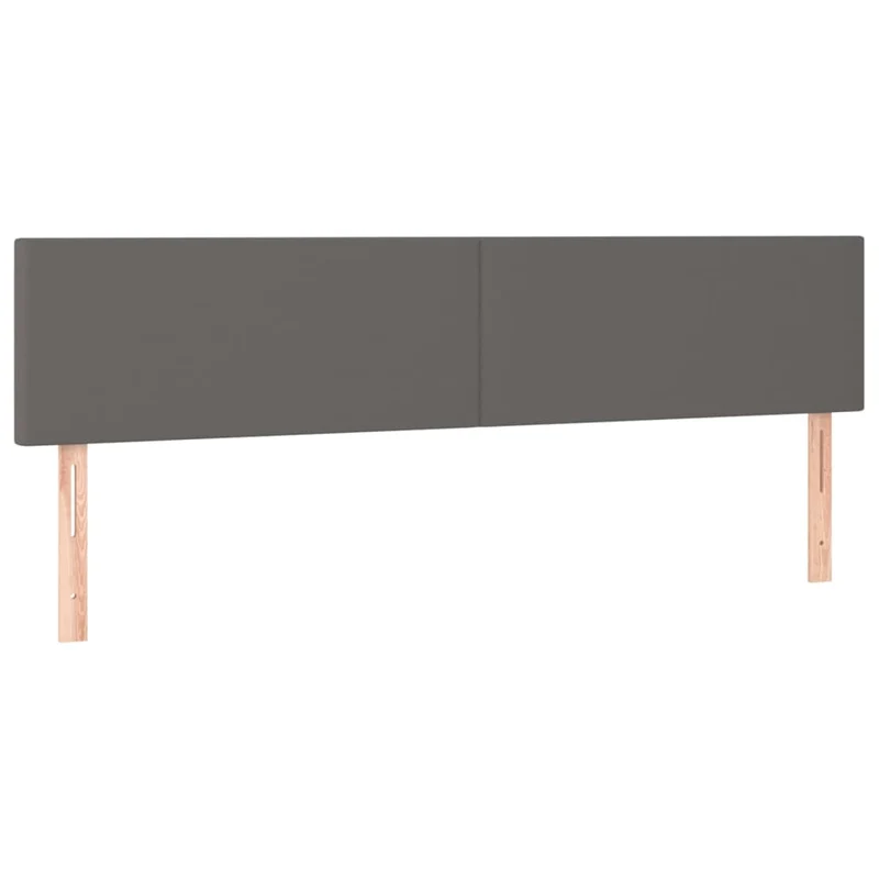 Tête de lit accessoire couchage chambre à coucher meuble à LED 180 x 5 x 78/88 cm synthétique gris TDL0201490