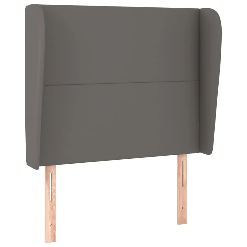 Tête de lit accessoire couchage chambre à coucher meuble avec rebord latéral 93 x 23 x 118/128 cm synthétique gris TDL0205330