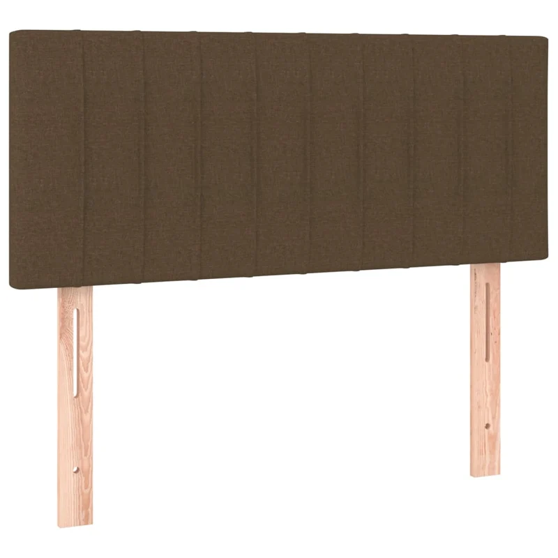 Tête de lit accessoire couchage chambre à coucher meuble à LED 100 x 5 x 78/88 cm tissu marron foncé TDL0200901