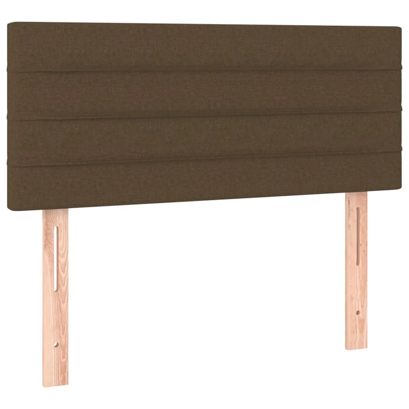 Tête de lit accessoire couchage chambre à coucher meuble à LED 100 x 5 x 78/88 cm tissu marron foncé TDL0200900