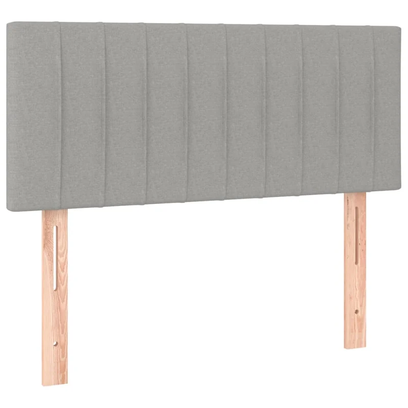 Tête de lit accessoire couchage chambre à coucher meuble à LED 100 x 5 x 78/88 cm tissu gris clair TDL0201451