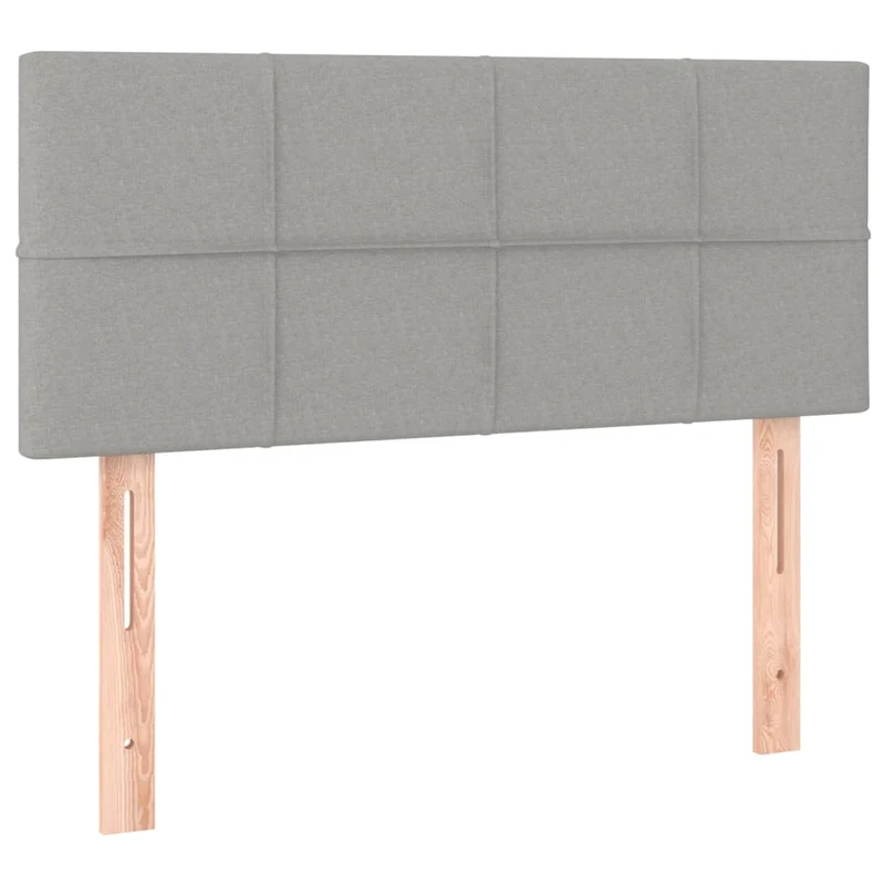 Tête de lit accessoire couchage chambre à coucher meuble à LED 100 x 5 x 78/88 cm tissu gris clair TDL0201449