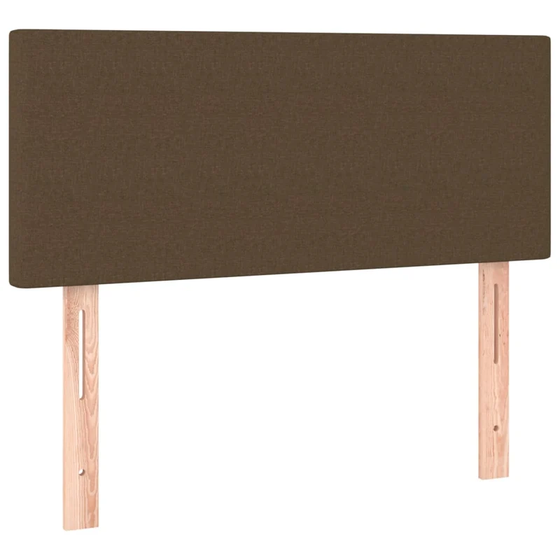 Tête de lit accessoire couchage chambre à coucher meuble à LED 100 x 5 x 78/88 cm tissu marron foncé TDL0200902
