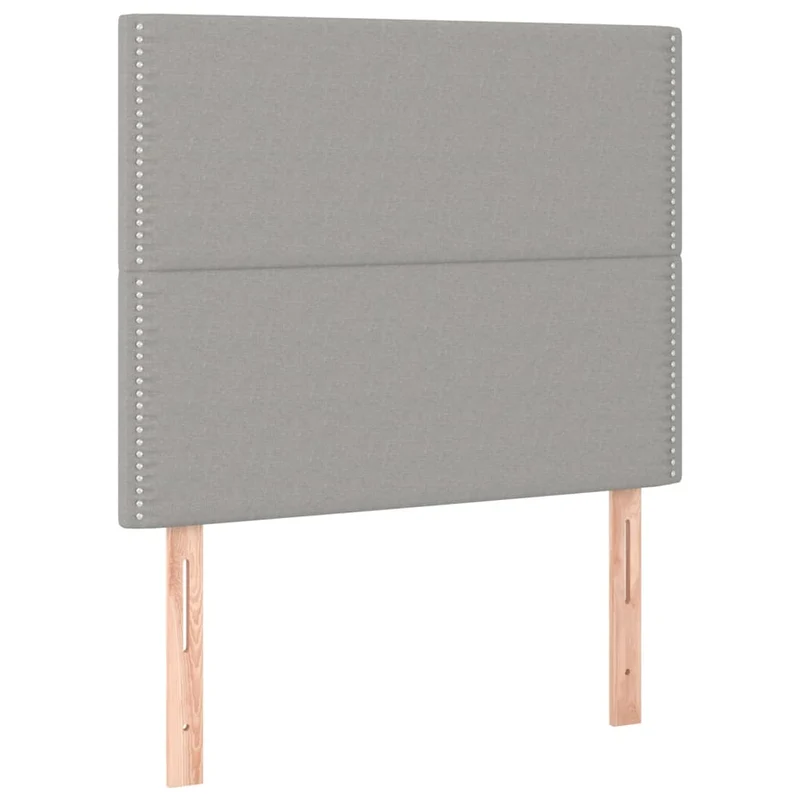 Tête de lit accessoire couchage chambre à coucher meuble à LED 100 x 5 x 118/128 cm tissu gris clair TDL0201461