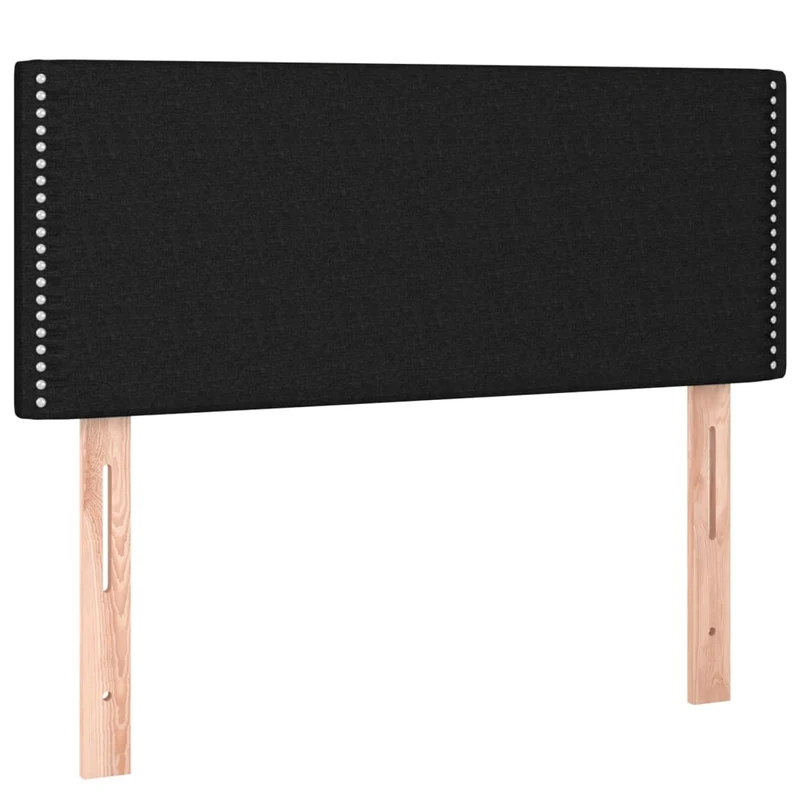 Tête de lit accessoire couchage chambre à coucher meuble à LED 90 x 5 x 78/88 cm tissu noir TDL0200533