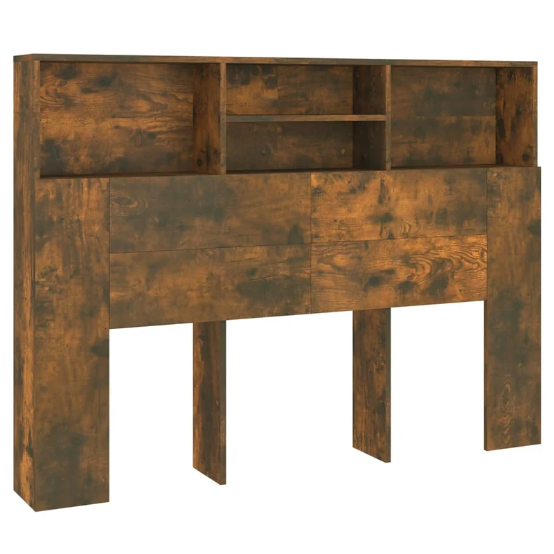 Tête de lit avec rangement accessoire de lit table de chevet étagère 140 x 19 x 103,5 cm MDF marron TDL0200077