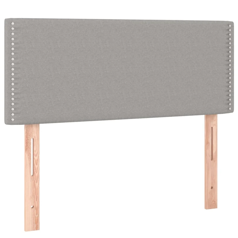 Tête de lit accessoire couchage chambre à coucher meuble à LED 100 x 5 x 78/88 cm tissu gris clair TDL0201450