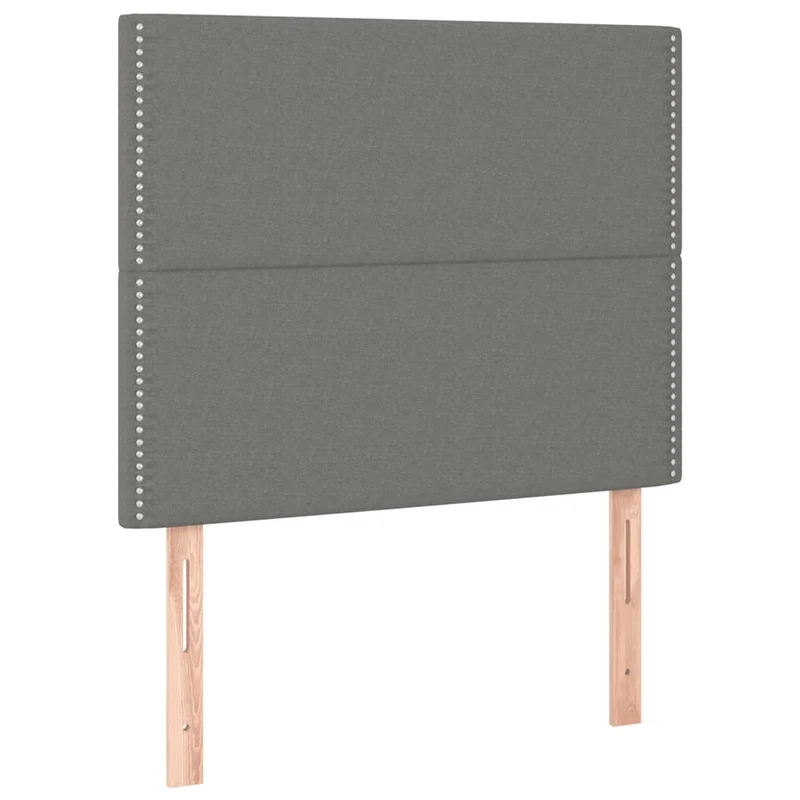 Tête de lit accessoire couchage chambre à coucher meuble à LED 100 x 5 x 118/128 cm tissu gris foncé TDL0201209
