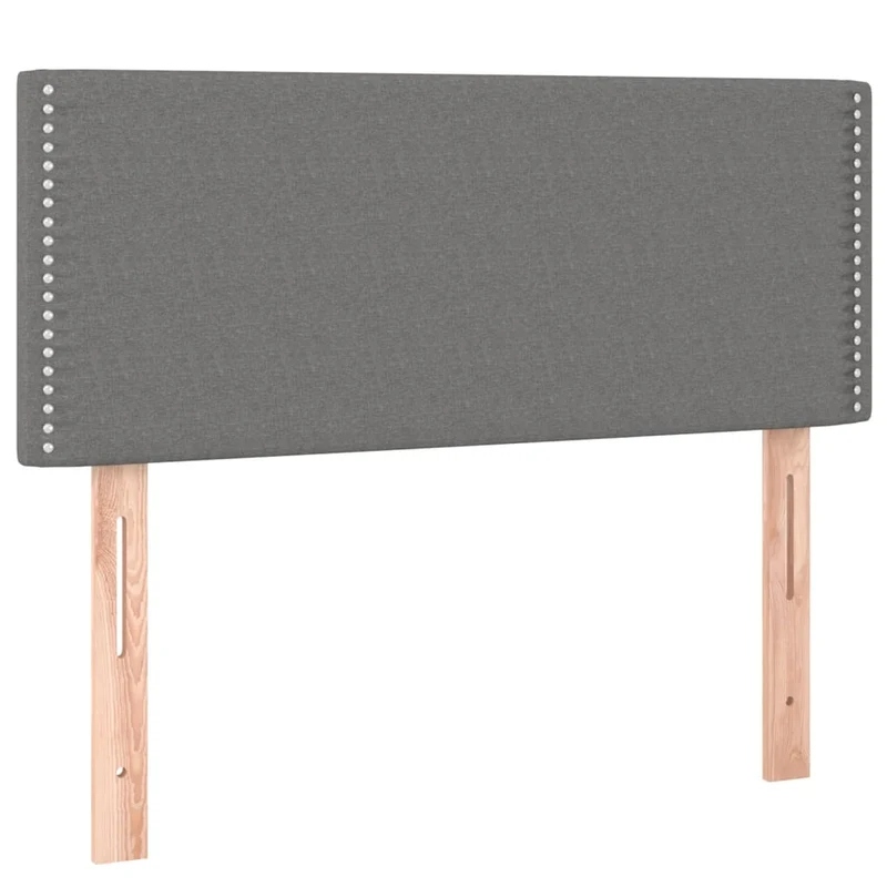 Tête de lit accessoire couchage chambre à coucher meuble à LED 100 x 5 x 78/88 cm tissu gris foncé TDL0201200