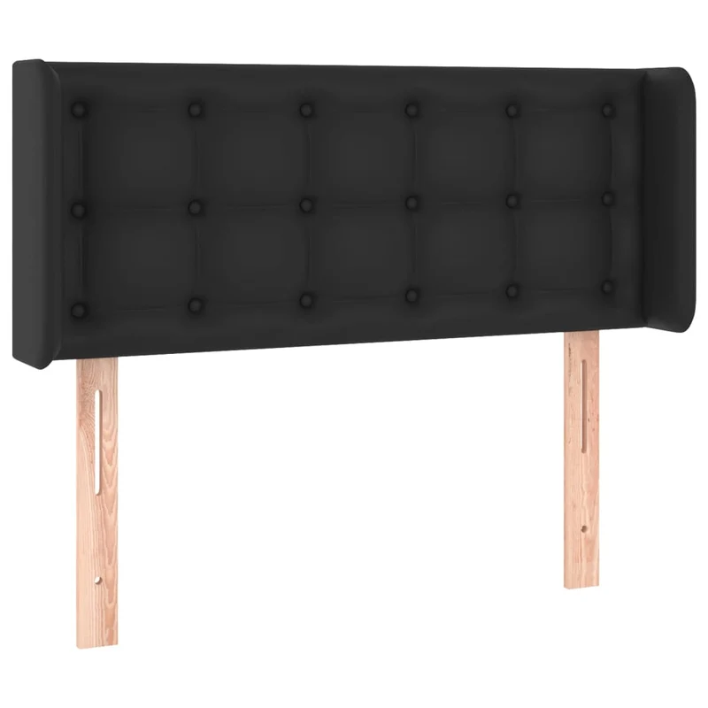 Tête de lit accessoire couchage chambre à coucher meuble à LED 83 x 16 x 78/88 cm synthétique noir TDL0200561