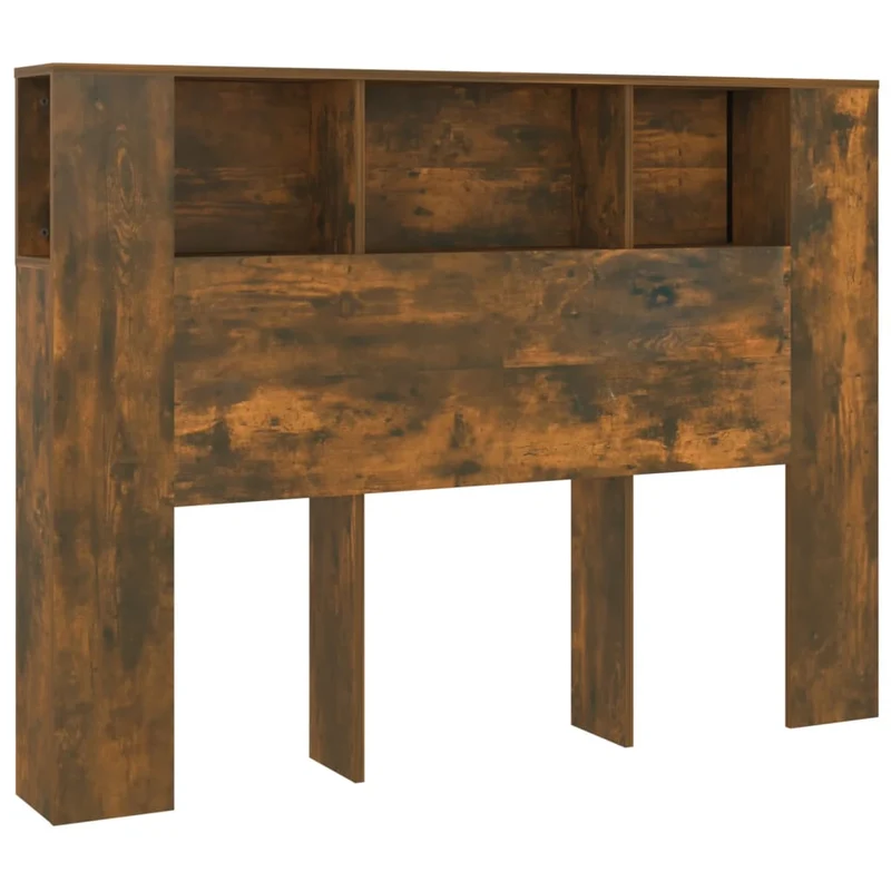 Tête de lit avec rangement accessoire de lit table de chevet étagère 140 x 18,5 x 104,5 cm MDF marron TDL0200078