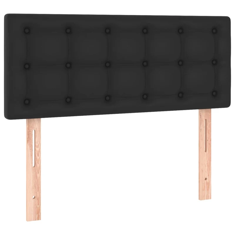 Tête de lit accessoire couchage chambre à coucher meuble à LED 90 x 5 x 78/88 cm synthétique noir TDL0200538