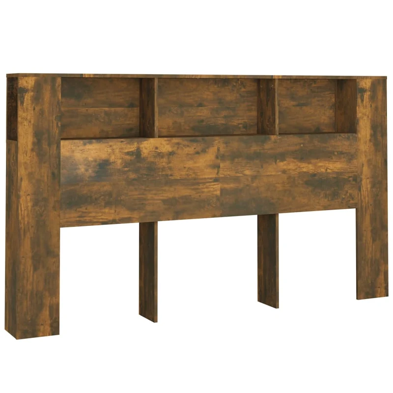 Tête de lit avec rangement accessoire de lit table de chevet étagère 180 x 18,5 x 104,5 cm MDF marron TDL0200074