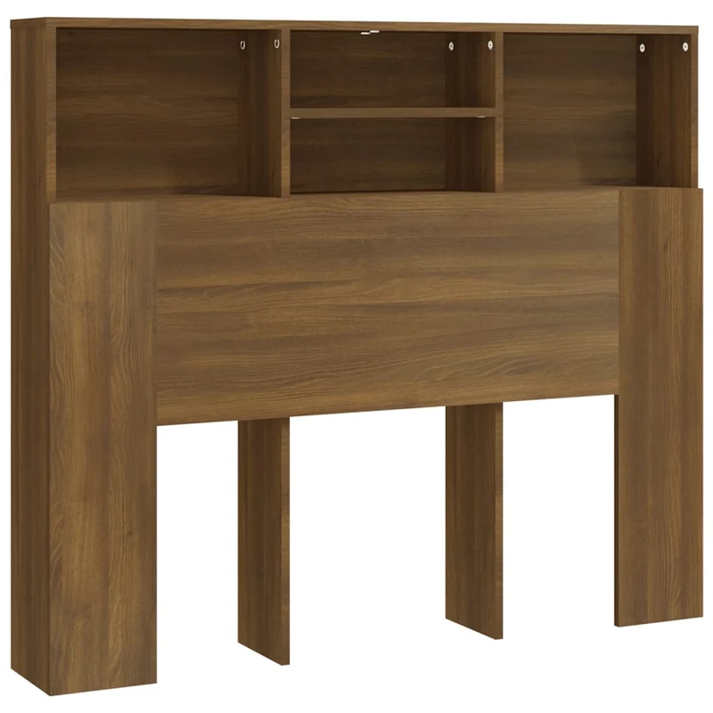 Tête de lit avec rangement accessoire de lit table de chevet étagère 120 x 19 x 103,5 cm MDF marron TDL0200065
