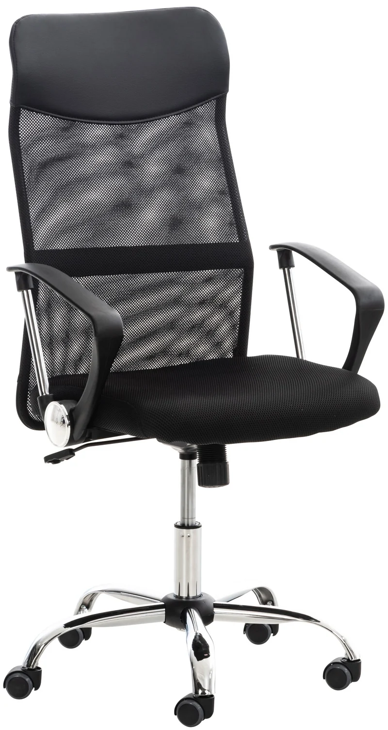 Fauteuil de bureau sur roulettes mécanisme de bascule revêtue d'une maille noir 10_0002712
