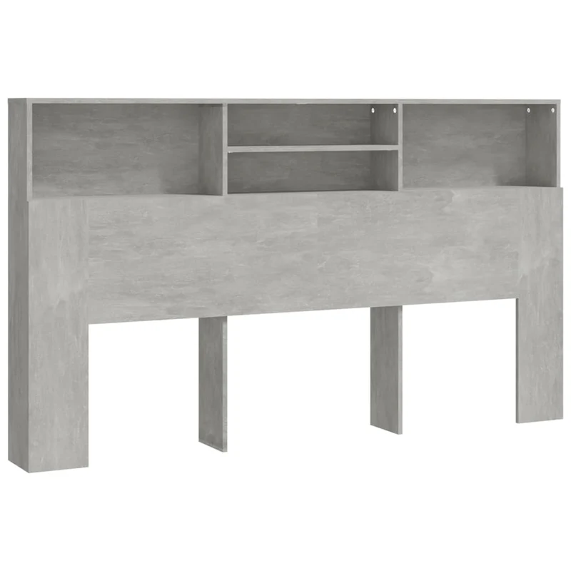 Tête de lit avec rangement accessoire de lit table de chevet étagère 180 x 19 x 103,5 cm MDF gris TDL0200033