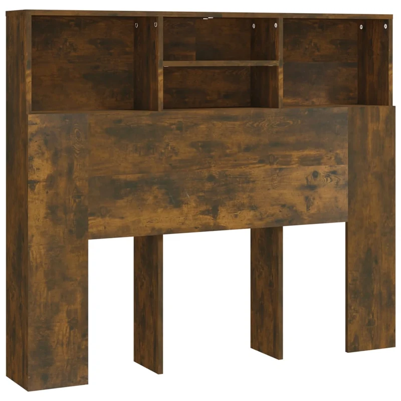 Tête de lit avec rangement accessoire de lit table de chevet étagère 120 x 19 x 103,5 cm MDF marron TDL0200079