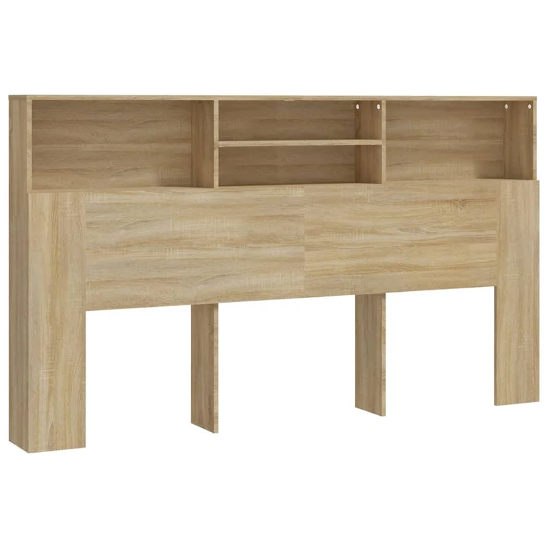 Tête de lit avec rangement accessoire de lit table de chevet étagère 180 x 19 x 103,5 cm MDF couleur chêne TDL0200046