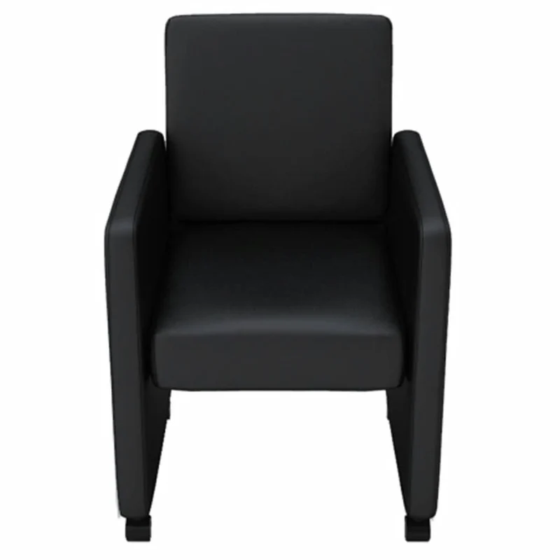 Lot de 4 chaises de salle à manger cuisine design et confortable en synthétique noir CDS021798