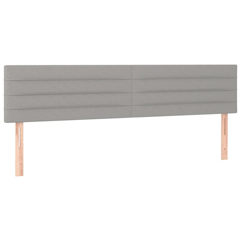 Tête de lit accessoire couchage chambre à coucher meuble 2 parties 100 x 5 x 78/88 cm tissu gris clair TDL0206450