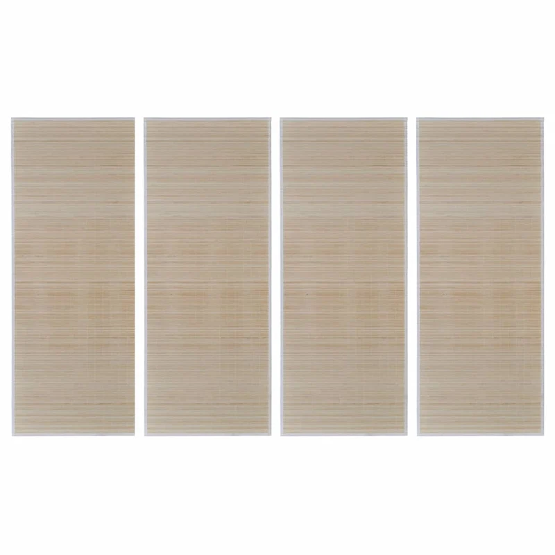 Lot de 4 tapis rectangulaires Bambou naturel 120x180 cm DEC023997