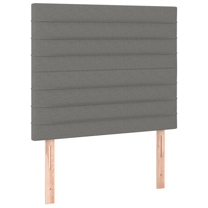 Tête de lit accessoire couchage chambre à coucher meuble à LED 80 x 5 x 118/128 cm tissu gris foncé TDL0201045