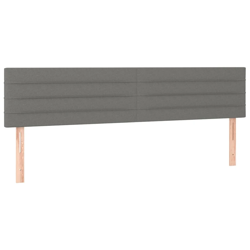 Tête de lit accessoire couchage chambre à coucher meuble 2 parties 90 x 5 x 78/88 cm tissu gris foncé TDL0206341