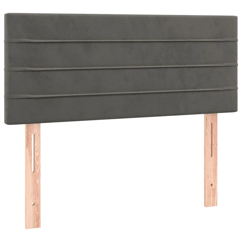 Tête de lit accessoire couchage chambre à coucher meuble à LED 80 x 5 x 78/88 cm tissu velours gris foncé TDL0201034