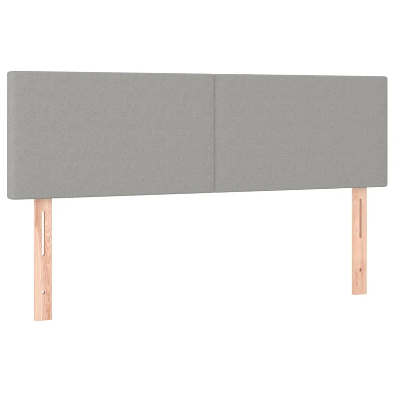 Tête de lit accessoire couchage chambre à coucher meuble 2 parties 72 x 5 x 78/88 cm tissu gris clair TDL0206430