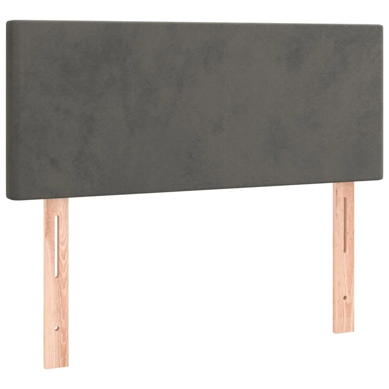 Tête de lit accessoire couchage chambre à coucher meuble à LED 80 x 5 x 78/88 cm tissu velours gris foncé TDL0201035