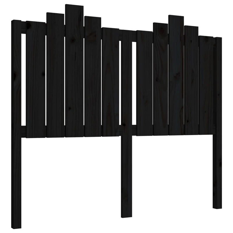 Tête de lit accessoire couchage chambre à coucher meuble 126 x 4 x 110 cm bois de pin noir TDL0202321