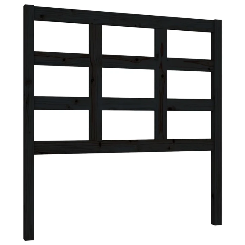 Tête de lit accessoire couchage chambre à coucher meuble 95,5 x 4 x 100 cm bois de pin noir TDL0202060