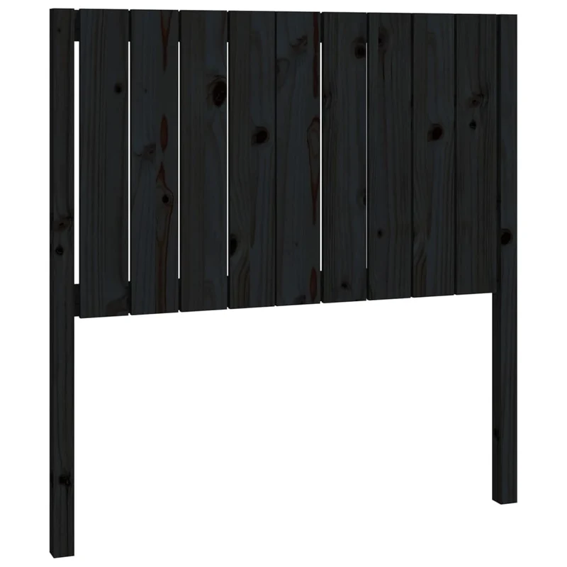 Tête de lit accessoire couchage chambre à coucher meuble 95,5 x 4 x 100 cm bois de pin noir TDL0202059